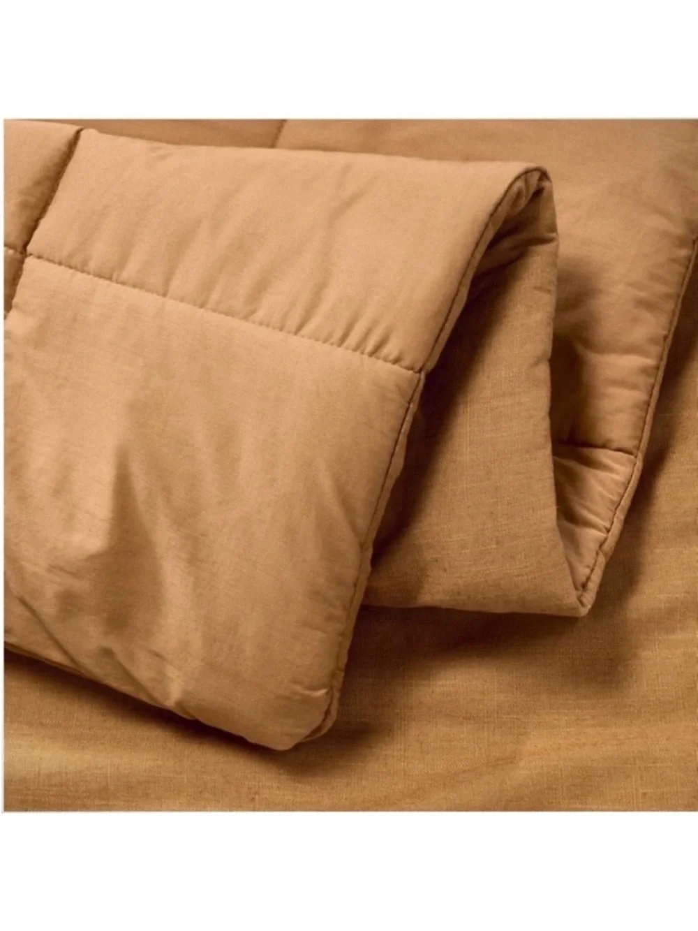 NWT King/California King Heavyweight Linen Blend Comforter & Sham Set Warm Brown